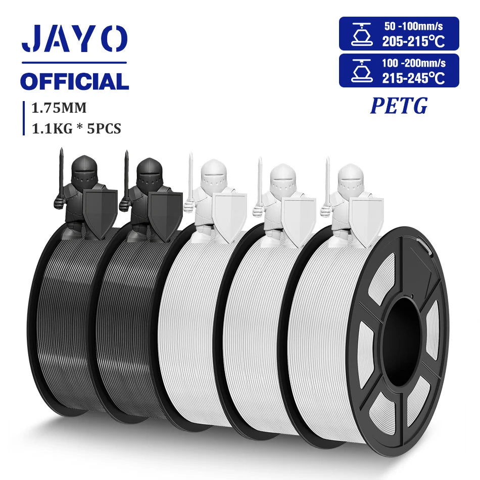 5 Rolls 3D Filament PLA/PLA META/PETG/SILK Pla+/Wood/Pla Marblel/ APLA 1.75Mm1.1Kg 3D Printer Filament for FDM Muticolor