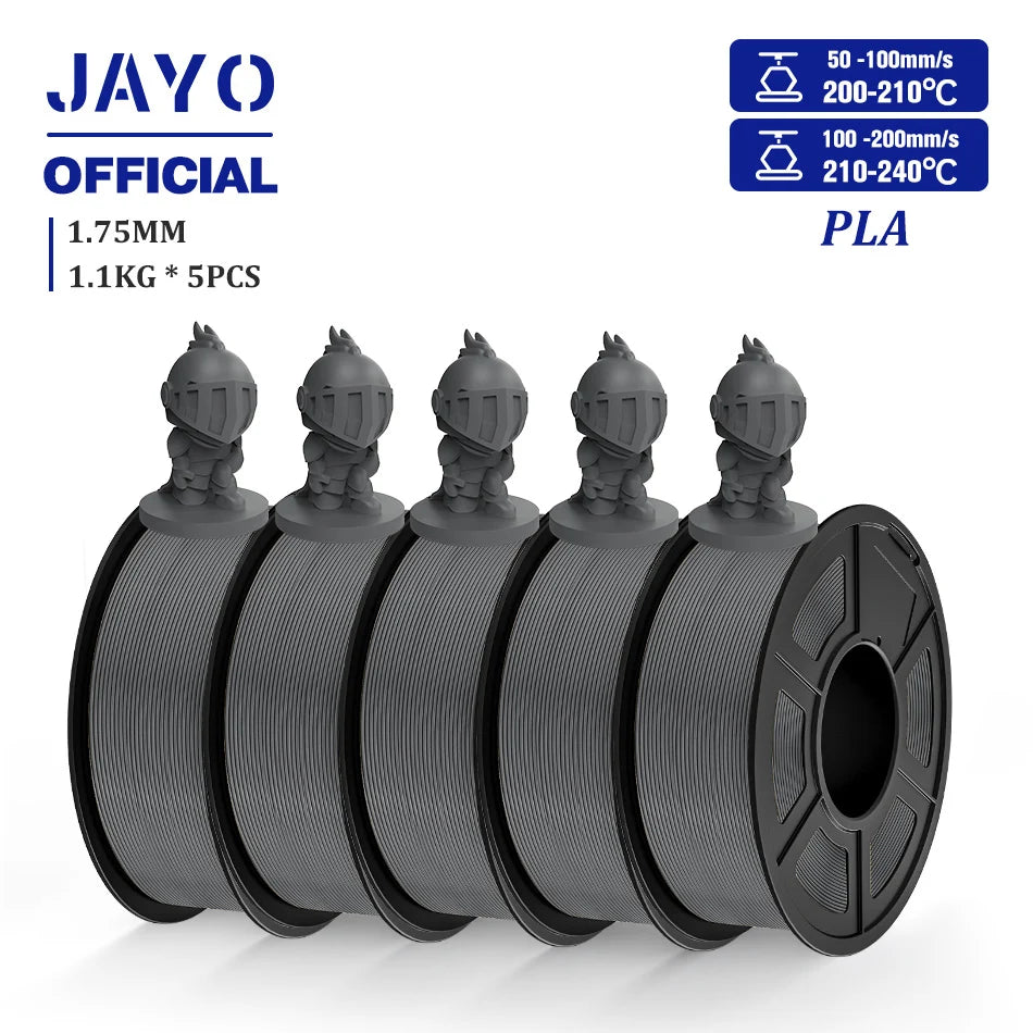 5 Rolls 3D Filament PLA/PLA META/PETG/SILK Pla+/Wood/Pla Marblel/ APLA 1.75Mm1.1Kg 3D Printer Filament for FDM Muticolor
