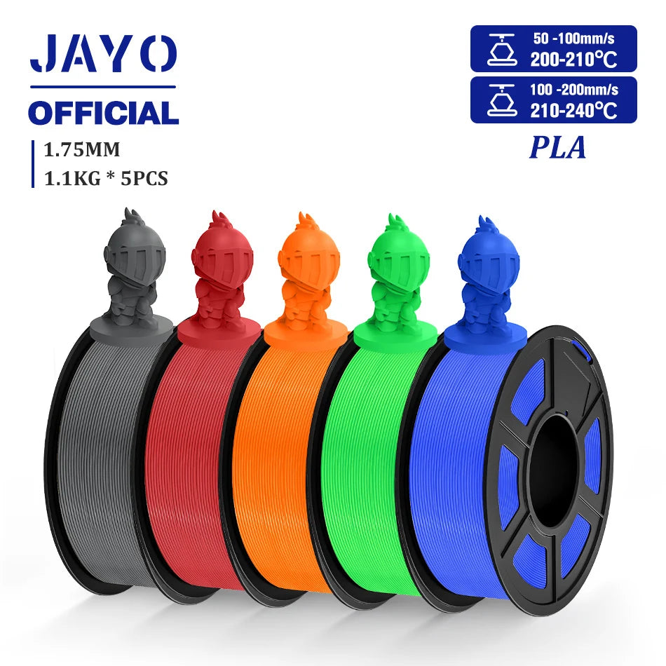 5 Rolls 3D Filament PLA/PLA META/PETG/SILK Pla+/Wood/Pla Marblel/ APLA 1.75Mm1.1Kg 3D Printer Filament for FDM Muticolor